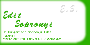 edit sopronyi business card